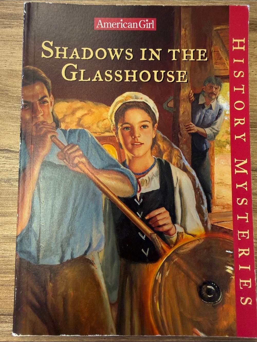 American Girl Shadows in the Glasshouse Vintage Book - Brown, Red, Blue